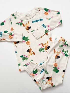 Hanna Andersson Moana Toddler 2 Piece Pajamas Size 90/3
